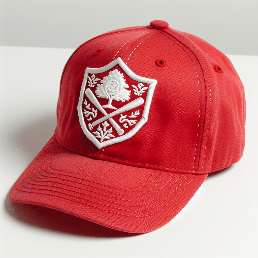 Red 3D embroidery baseball cap