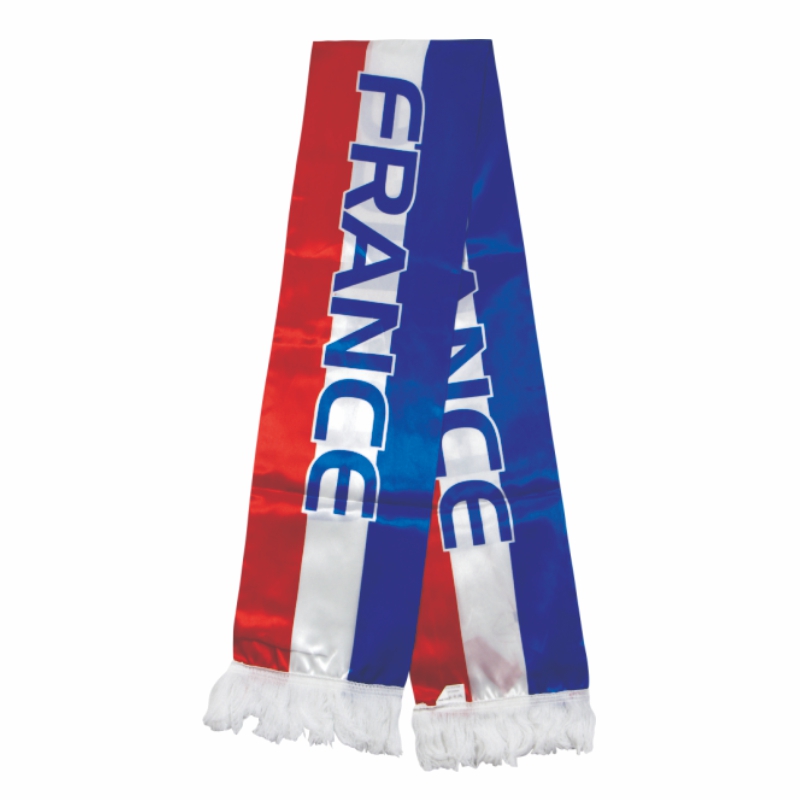 Franch polyester scarf for football fans
